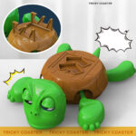 ⁦Funny 3D Turtle 2×1 - Coaster & Phone Holder⁩ - الصورة ⁦4⁩