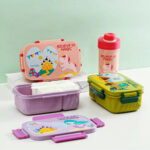 ⁦Set 2pc - 1.3L Lunch Box and Water Bottle 500ml With (Spoon-Fork) - Unicorn⁩ - الصورة ⁦3⁩