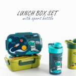 ⁦Set 2pc - 1.3L Lunch Box and Water Bottle 500ml With (Spoon-Fork) - Dinosaur⁩ - الصورة ⁦12⁩