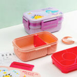⁦Set 2pc - 1.3L Lunch Box and Water Bottle 500ml With (Spoon-Fork) - Dinosaur⁩ - الصورة ⁦6⁩