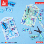 1Pc Random - Set for Kids with Scissors Stapler Stickers - Stitch