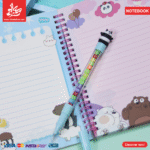 ⁦1Pc Random (Blue-Mint) - Notebook with Pen - 3 Bears⁩ - الصورة ⁦2⁩