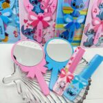 ⁦1Pc Random - Set Hand Mirror,Comb For Kids - Stitch Blue⁩ - الصورة ⁦6⁩