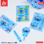 ⁦1Pc Random - Set Hand Mirror,Comb For Kids - Stitch Blue⁩ - الصورة ⁦8⁩