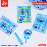 ⁦1Pc Random - Set Hand Mirror,Comb For Kids - Stitch Pink⁩ - الصورة ⁦3⁩