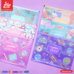 ⁦Set 6pc -  Large Size Zipper File For School Materials⁩ - الصورة ⁦5⁩