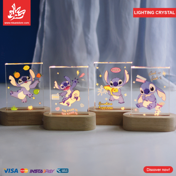 1Pc Random – Lighting Crystal 3D Rectangular – Stitch