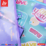 ⁦Set 6pc - Large Size Zipper File For School Materials - For Girls⁩ - الصورة ⁦3⁩