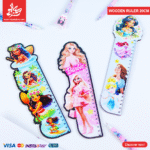 1Pc Random - Wooden Ruler 20cm - Girly