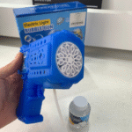 ⁦Bubble Machine Gun for Kids Blower with Led Light & Bubble Solution - Stitch⁩ - الصورة ⁦2⁩