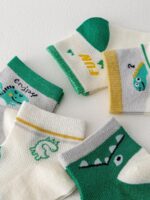 ⁦1Pairs Foot Socks Random - For Kids - Dinosaur⁩ - الصورة ⁦6⁩