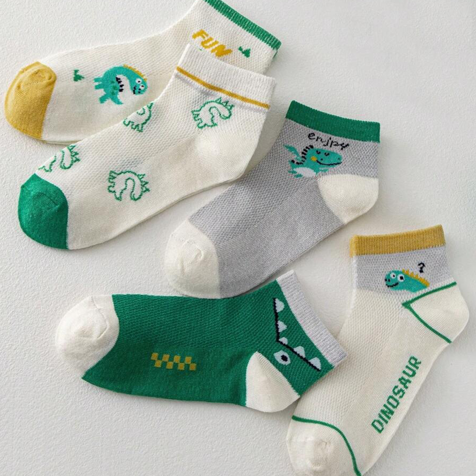 476496 1Pairs Foot Socks Random - For Kids - Dinosaur - الصورة 1