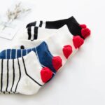 ⁦1Pairs Foot Socks Random - For Kids - Heart⁩ - الصورة ⁦4⁩