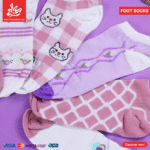 ⁦1Pairs Foot Socks Random – Kashmir & Purple⁩ - الصورة ⁦2⁩