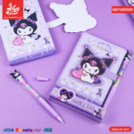PU Leather Notebook with Pen Kuromi