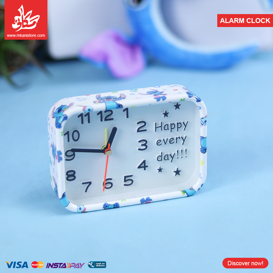 481527 Rectangle Acrylic Alarm Clock - Stitch White - الصورة 1