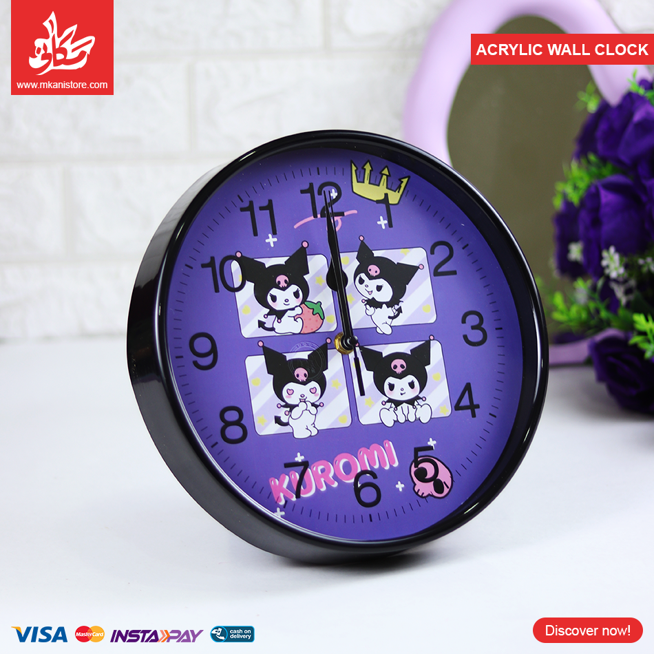 484733 Acrylic Wall Clock - Kuromi Purple - الصورة 1