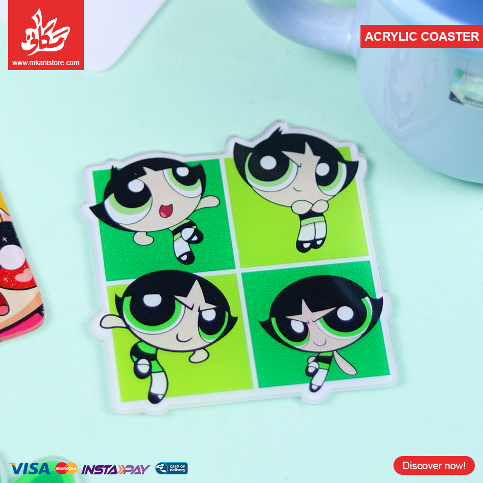 484840 Acrylic Coasters - Buttercup Poses - الصورة 1