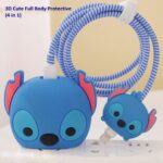 ⁦Set Of 4pcs Of 3D Data Cable Protector - For iPhone - Stitch⁩ - الصورة ⁦4⁩