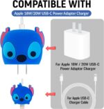 ⁦Set Of 4pcs Of 3D Data Cable Protector - For iPhone - Stitch⁩ - الصورة ⁦9⁩