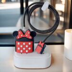 Set Of 4pcs Of 3D Data Cable Protector - For iPhone - Minnie