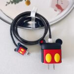 Set Of 4pcs Of 3D Data Cable Protector - For iPhone - Mickey