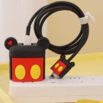 ⁦Set Of 4pcs Of 3D Data Cable Protector - For iPhone - Mickey⁩ - الصورة ⁦3⁩