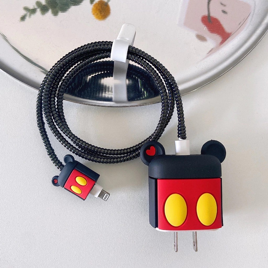 485682 Set Of 4pcs Of 3D Data Cable Protector - For iPhone - Mickey - الصورة 1