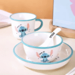 ⁦Set Of 5pcs Disney Orignal - Ceramic Dinnerware - Iconic Stitch⁩ - الصورة ⁦4⁩