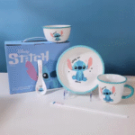 ⁦Set Of 5pcs Disney Orignal - Ceramic Dinnerware - Iconic Stitch⁩ - الصورة ⁦5⁩