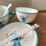 ⁦Set Of 5pcs Disney Orignal - Ceramic Dinnerware - Iconic Stitch⁩ - الصورة ⁦9⁩