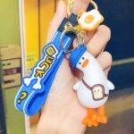 ⁦1Pc Random - Silicone Keychain Duck⁩ - الصورة ⁦3⁩