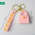 ⁦Silicone Keychain - Luxury CC Bag - Pink⁩ - الصورة ⁦3⁩