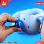 ⁦1Pc Random - 3D Ceramic Mug Stitch Pink⁩ - الصورة ⁦3⁩