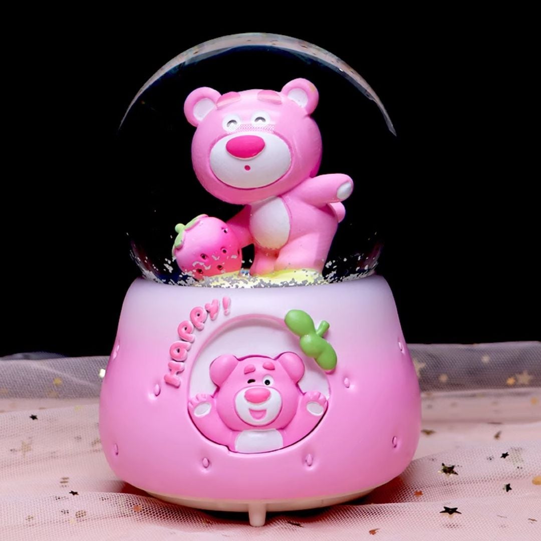 491584 Glass Snow Ball - Music Box with Color Changing LED Lights - Lotso (13 cm) - الصورة 1