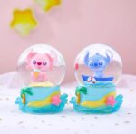 ⁦1Pc Random - Mini Glass Snow Ball - with Color Changing LED Lights - Stitch⁩ - الصورة ⁦4⁩