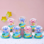 ⁦1Pc Random - Mini Glass Snow Ball - with Color Changing LED Lights - Stitch⁩ - الصورة ⁦5⁩
