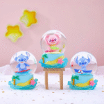 ⁦1Pc Random - Mini Glass Snow Ball - with Color Changing LED Lights - Stitch⁩ - الصورة ⁦6⁩