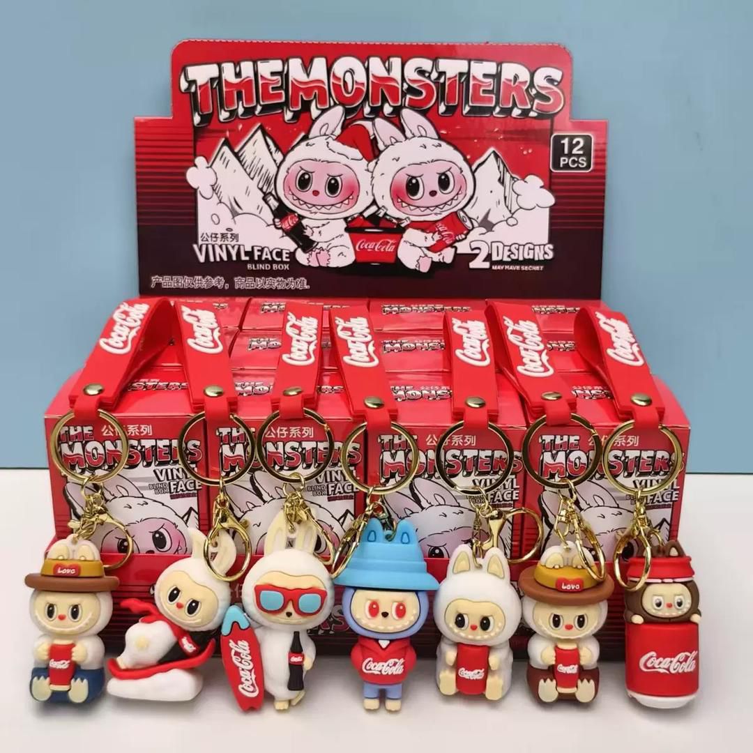 491674 1Pc Secret Blind Box Silicone Keychain - Labubu Coca Cola - الصورة 1