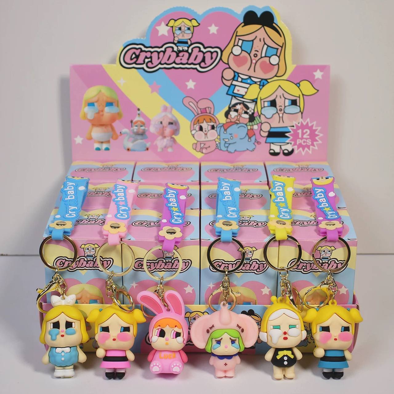 491683 1Pc Secret Blind Box Silicone Keychain - Crybaby Crying Again - الصورة 1