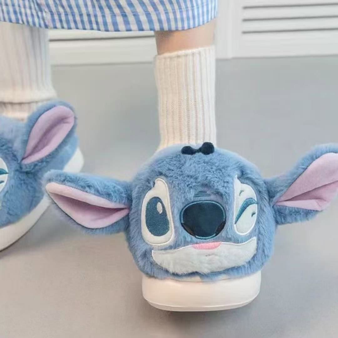 105 Cozy Memory Foam Slippers Soft Warm - Stitch Blue (Size/36-41) - الصورة 1