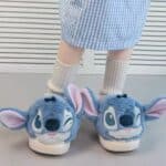 ⁦Cozy Memory Foam Slippers Soft Warm - Stitch Blue (Size/36-41)⁩ - الصورة ⁦2⁩