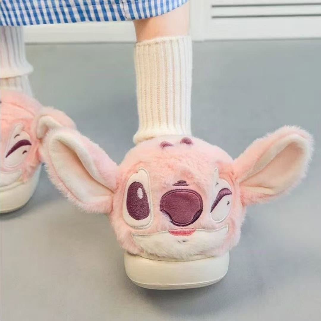 109 Cozy Memory Foam Slippers Soft Warm - Stitch Pink (Size/36-41) - الصورة 1