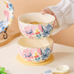 ⁦Luxurious Set Of 5pcs Disney Orignal - Ceramic Dinnerware with Portable Gift Box - Stitch⁩ - الصورة ⁦11⁩