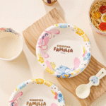 ⁦Luxurious Set Of 5pcs Disney Orignal - Ceramic Dinnerware with Portable Gift Box - Stitch⁩ - الصورة ⁦12⁩