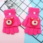 ⁦Fluffy Winter Gloves For Kid's - Lotso⁩ - الصورة ⁦3⁩