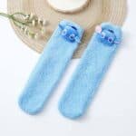 1Pair Long Socks Winter (Thick Warm) - Stitch Blue