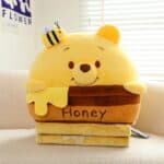⁦Cushion & Blanket 2-in1 - Fur Pillow Padded Fluffy Soft - Pooh⁩ - الصورة ⁦5⁩