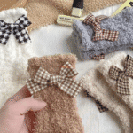 ⁦1Pairs Velvet Socks Winter Cozy Fleece - Cute Bow⁩ - الصورة ⁦3⁩