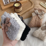 ⁦1Pairs Velvet Socks Winter Cozy Fleece - Cute Bow⁩ - الصورة ⁦5⁩